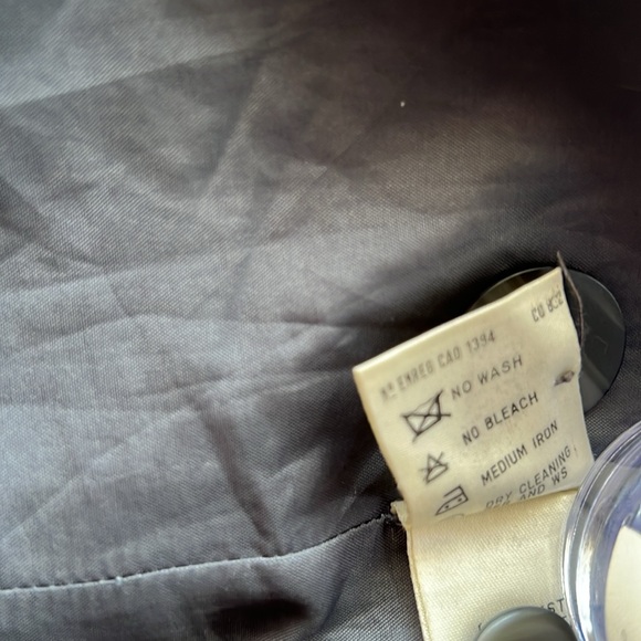 Vintage Rodier Grey wool coat, below-the-knee, trenchcoat style - Picture 10 of 11